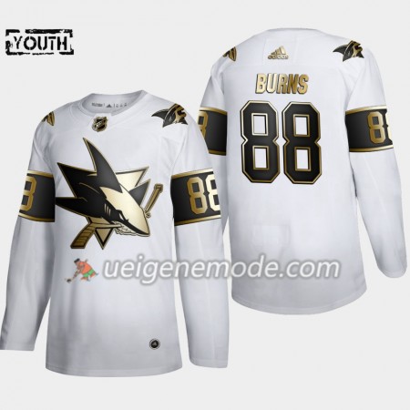 Kinder Eishockey San Jose Sharks Trikot Brent Burns 88 Adidas 2019-2020 Golden Edition Weiß Authentic